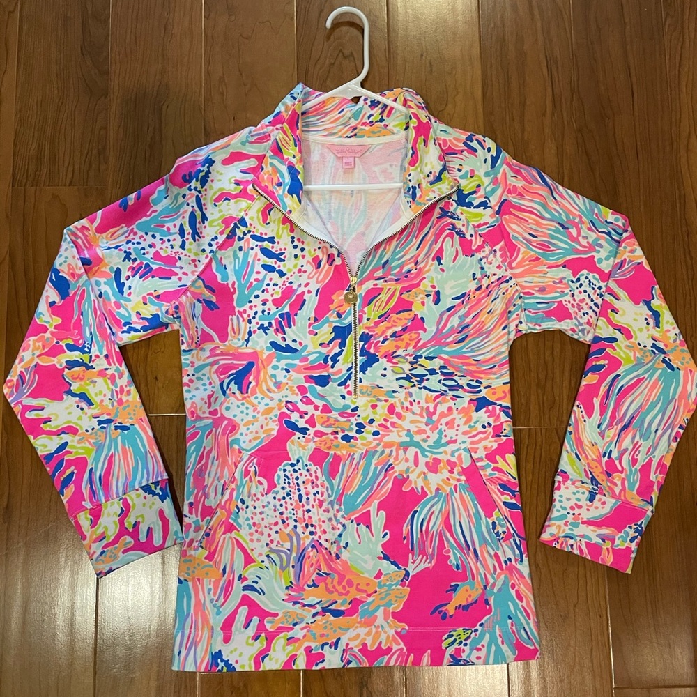 EUC Lilly Pulitzer Half-Zip Popover